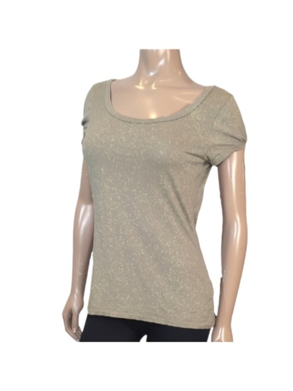 💠Calvin Klein Jeans Short Sleeve Tee Acid Wash Print Green Womens Medium Top